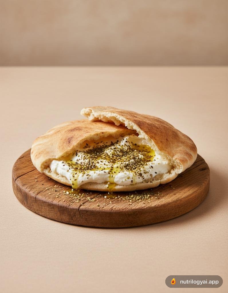 Pita con labneh