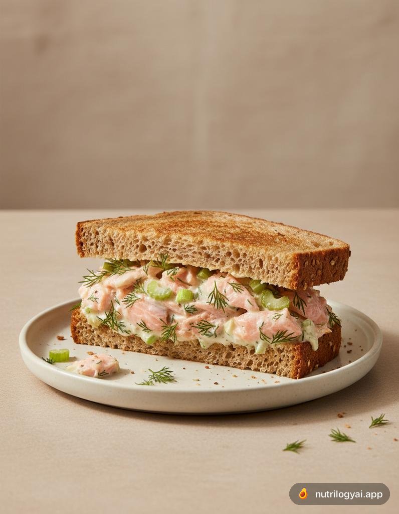 Panino con insalata di salmone