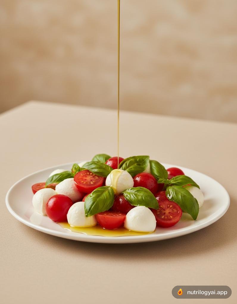 Insalata di basilico e mozzarella