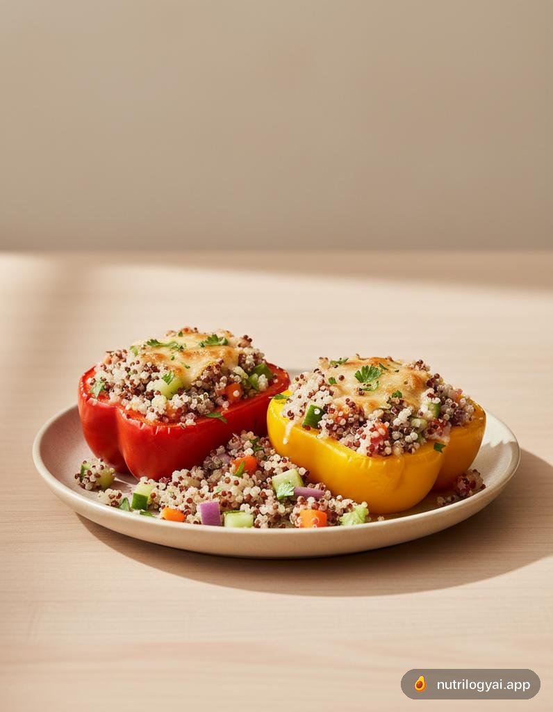 Pimientos rellenos de quinua