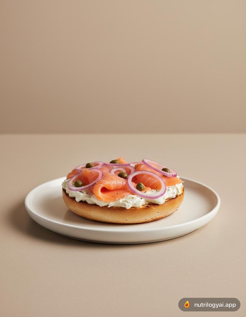 Bagel de salmón ahumado