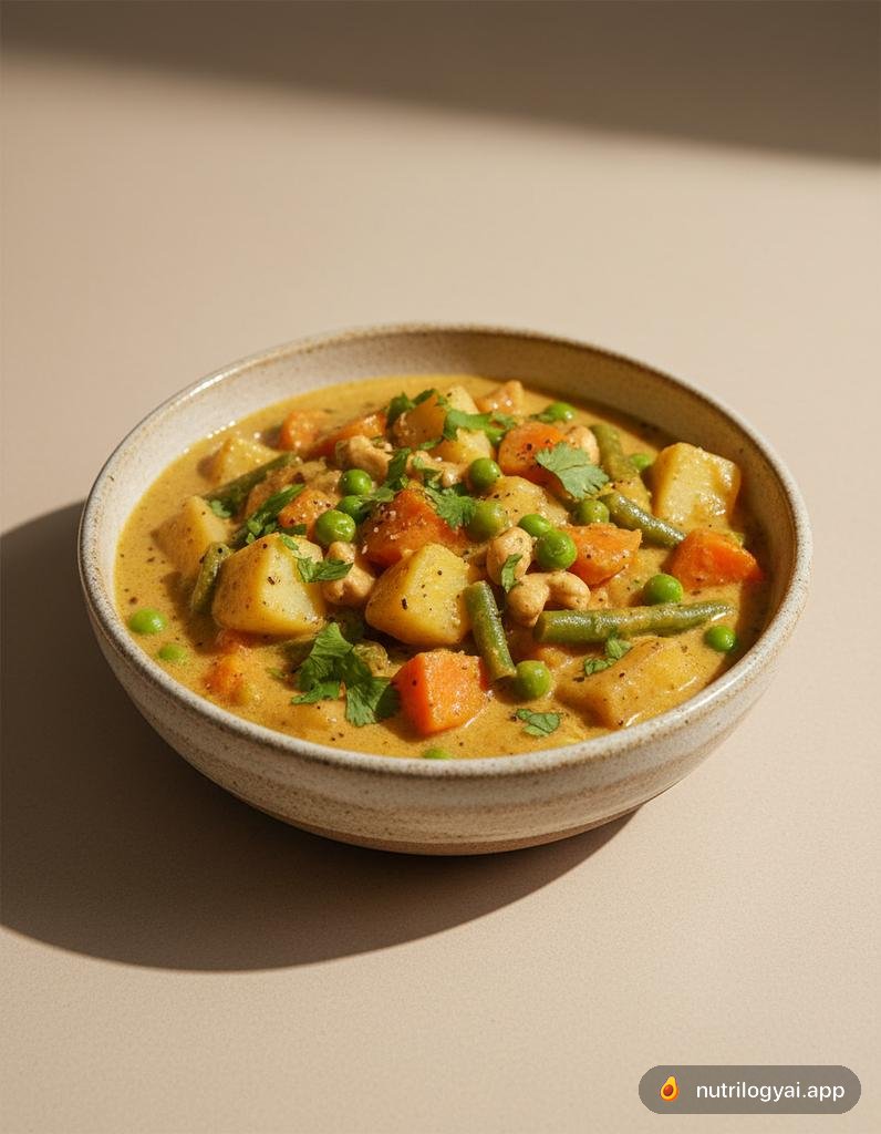 Korma de vegetais vegana