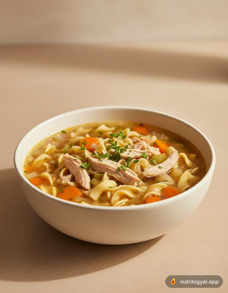 칠면조 국수 수프