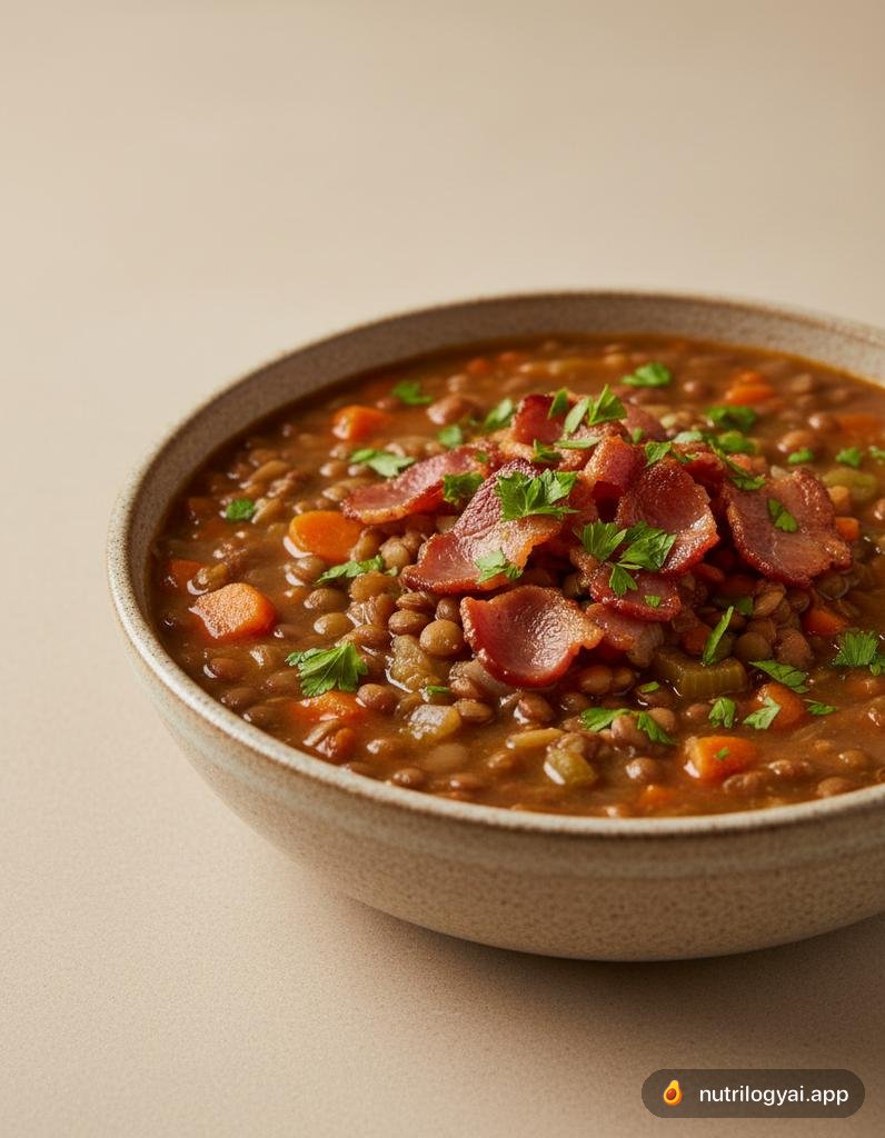 Linsen-Speck-Suppe