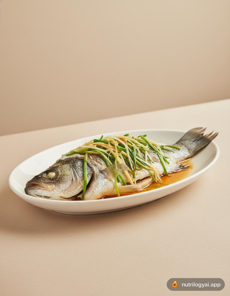 Gedämpfter Fisch mit Ingwer und Frühlingszwiebeln