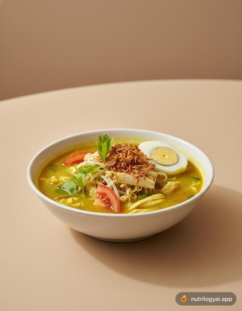 Sopa Soto Ayam com macarrão