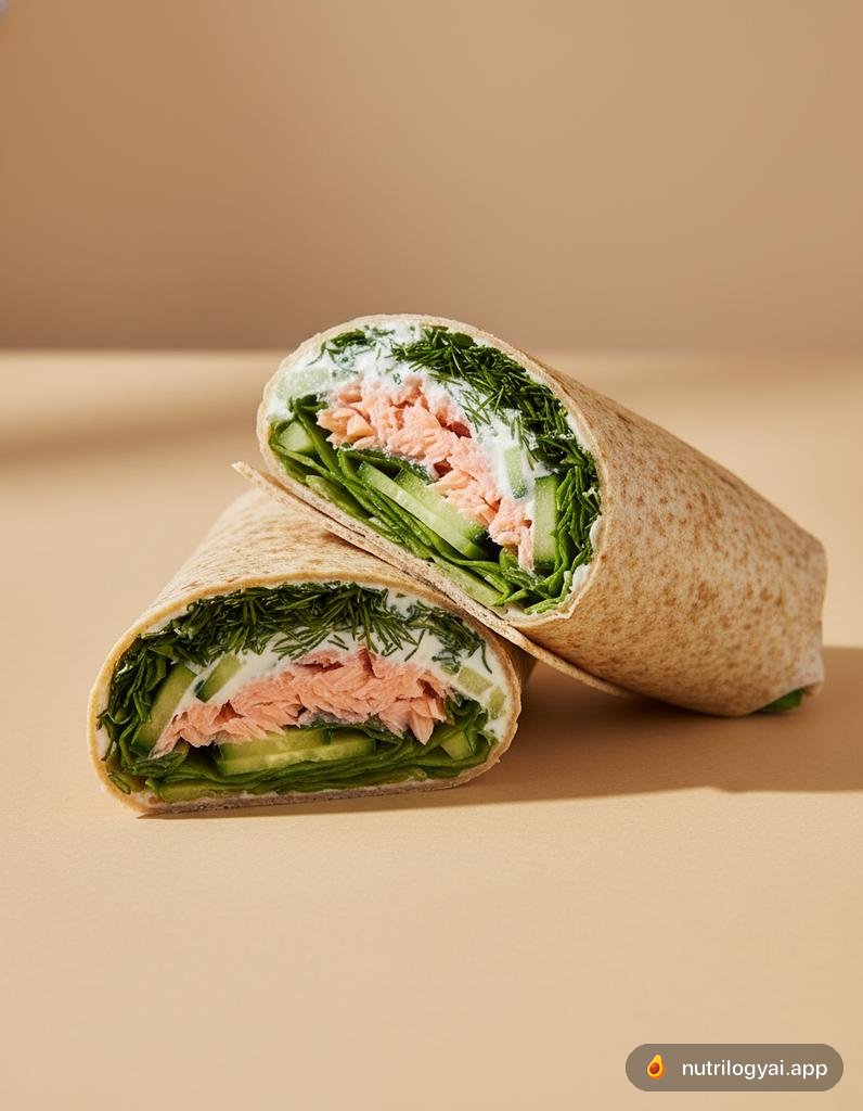 Wrap al salmone e aneto