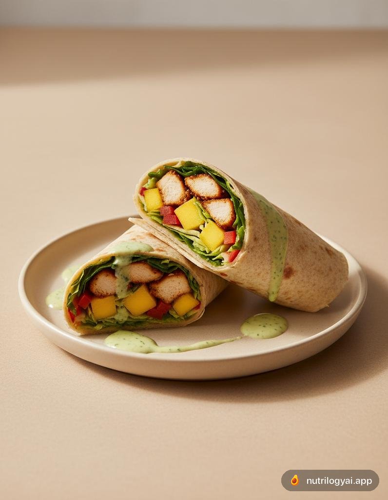 Mango-Hähnchen-Wrap