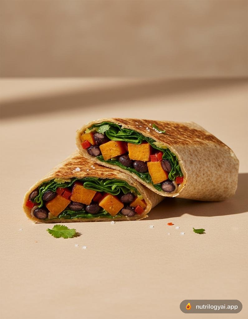 Süßkartoffel-Schwarze-Bohnen-Wrap