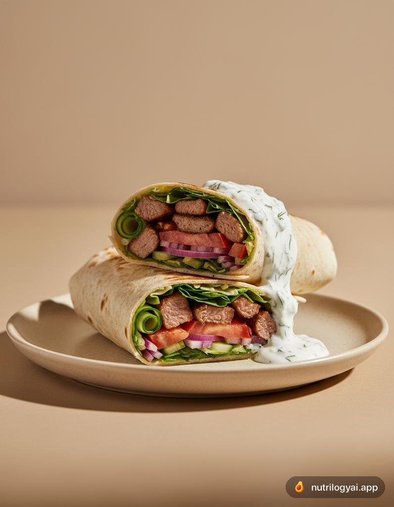 Gegrillter Lamm-Wrap
