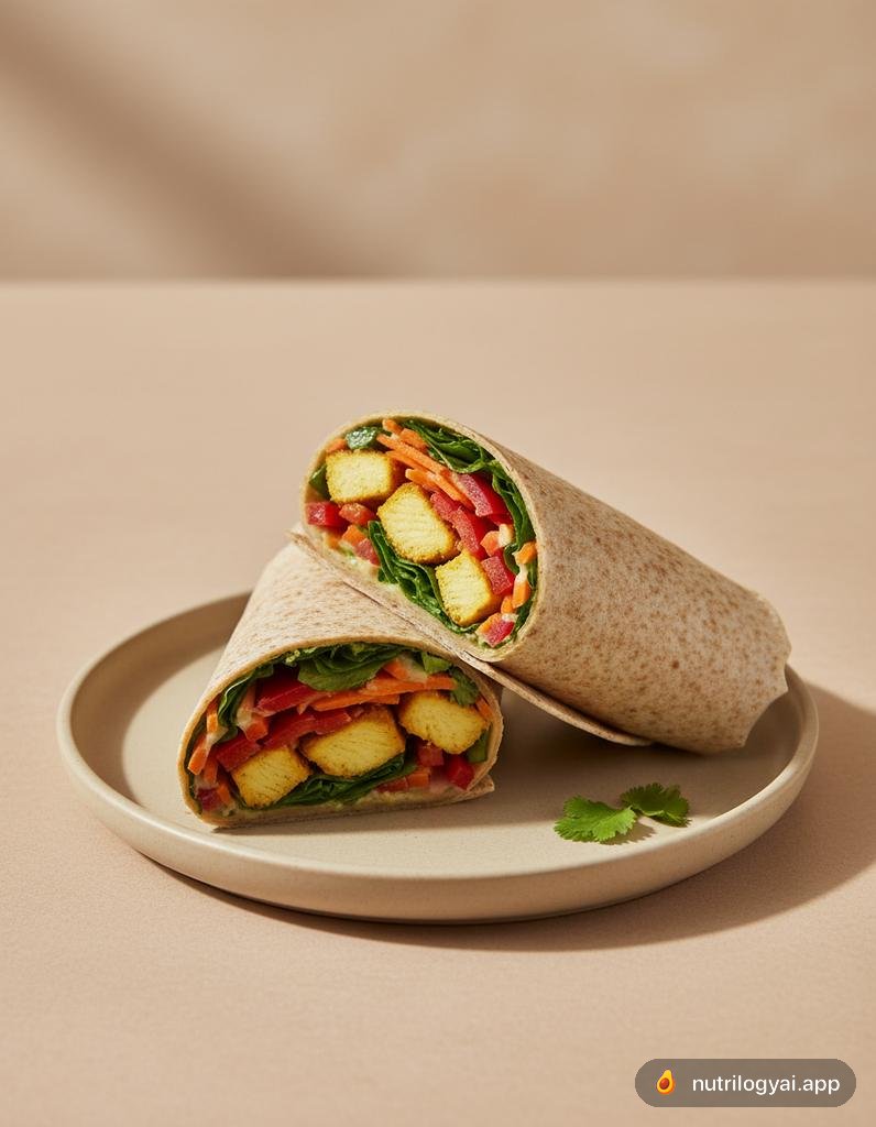 Wrap de pollo al curry de coco