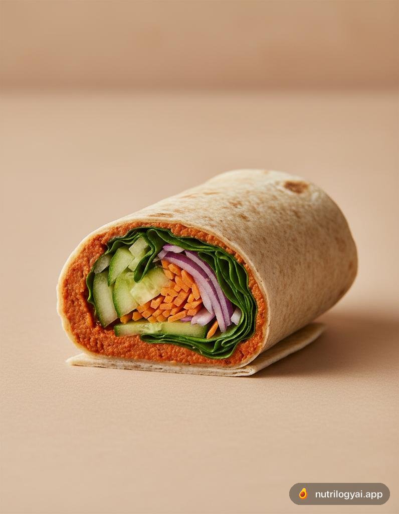 Piadina con hummus di peperoni rossi