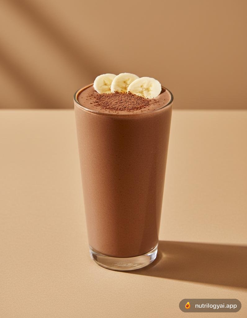 Smoothie de chocolate y plátano