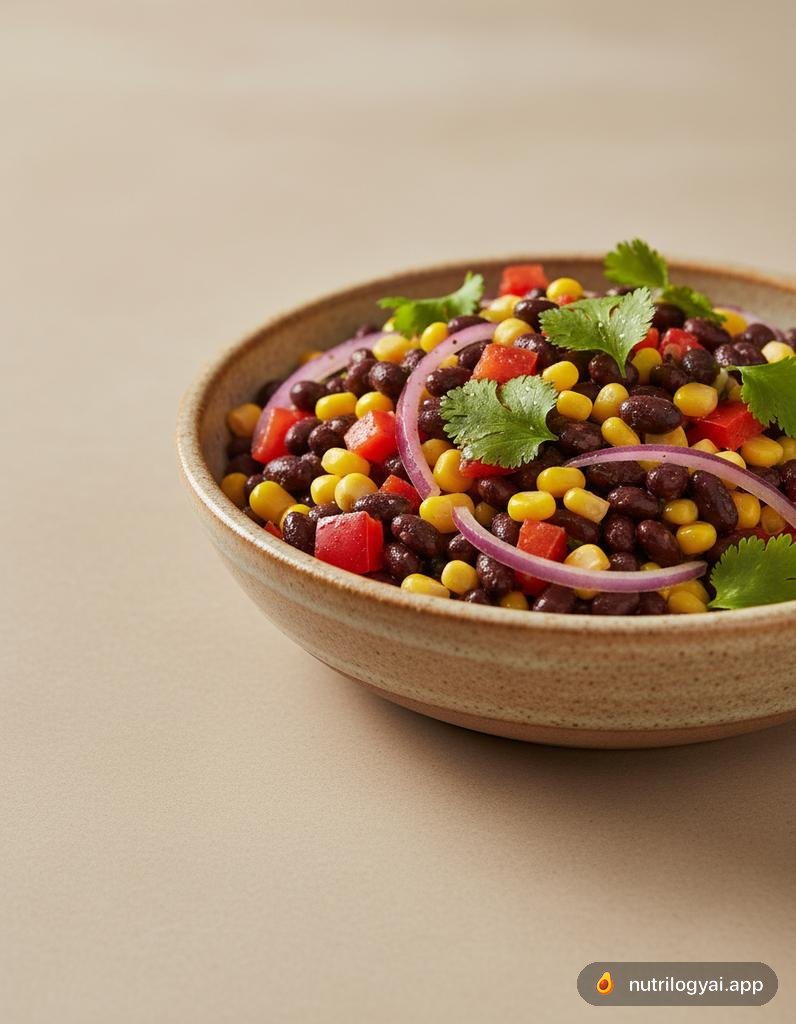 Insalata di fagioli neri e mais