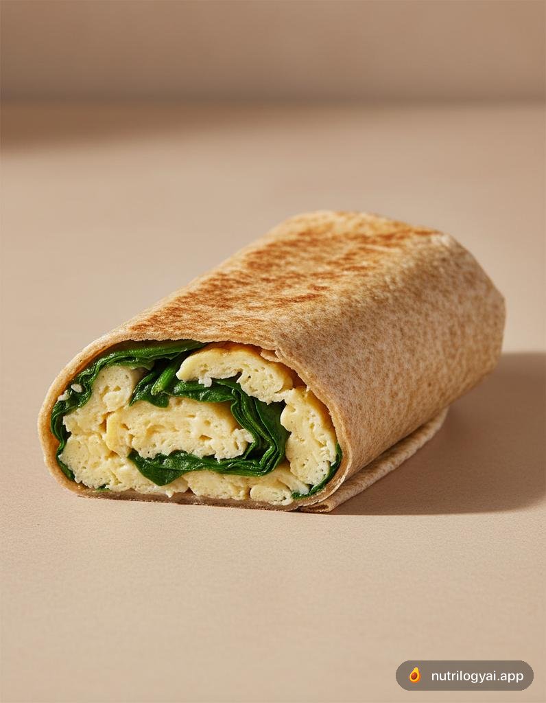 Wrap con uova e spinaci
