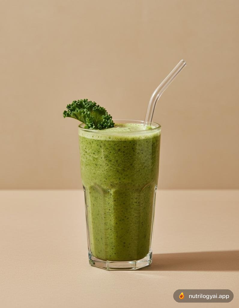 Frullato verde di cavolo nero