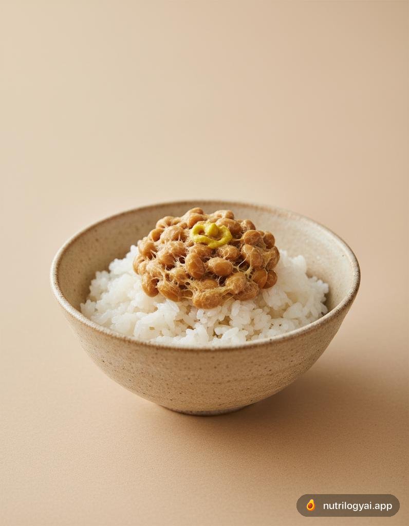 Natto com arroz