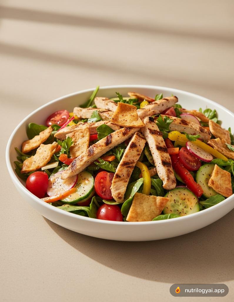 Fattoush mit Hähnchen