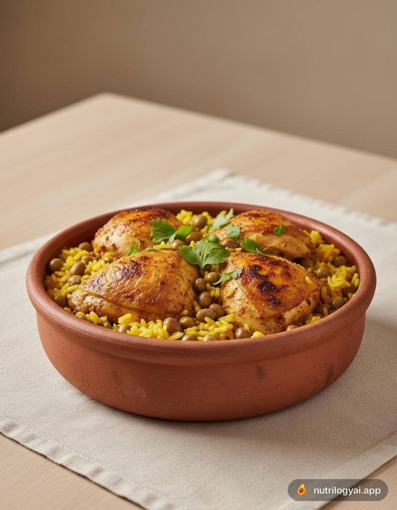 Moro de Guandules con Pollo (Riso e piselli con pollo)