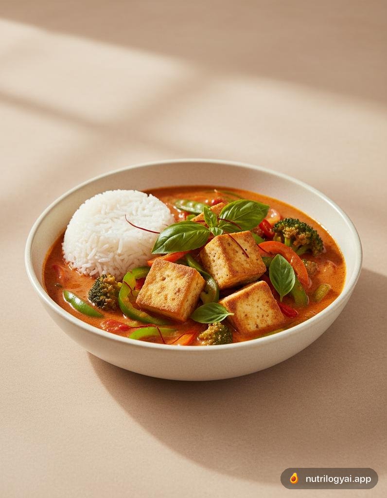 Tofu al curry rosso