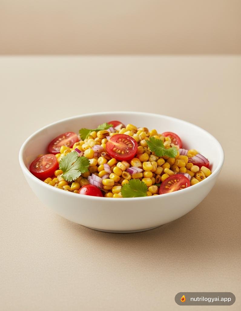 Insalata di mais dolce e pomodori