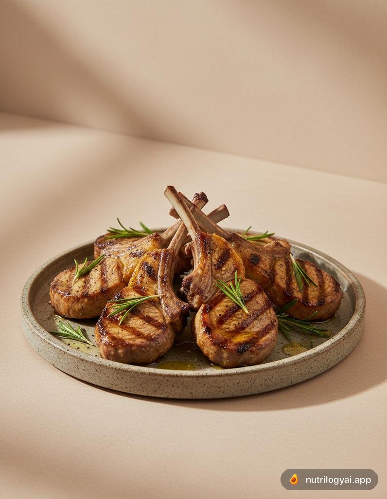 Côtes d'agneau grillées