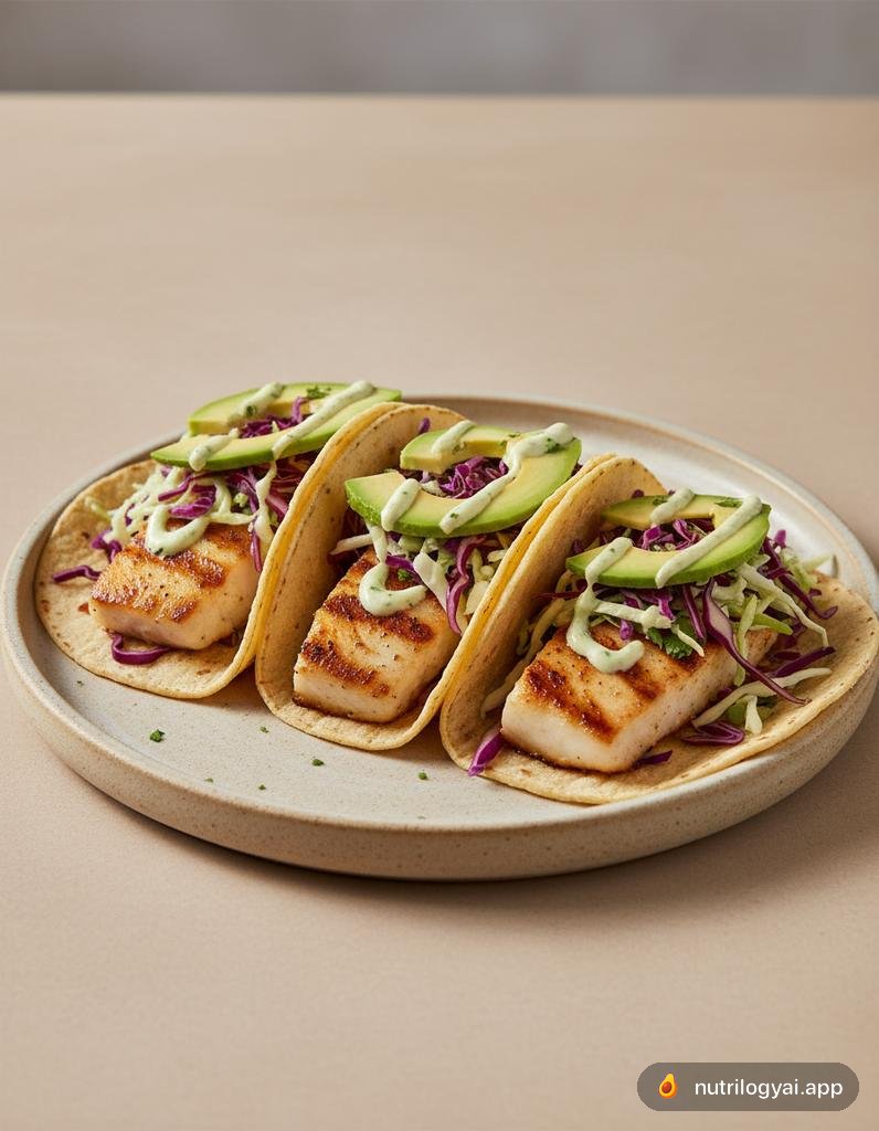 Taco z grillowanym halibuta
