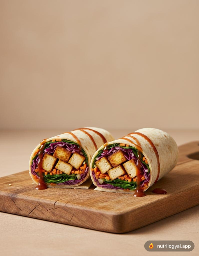 Wrap z tofu, sezamem i imbirem