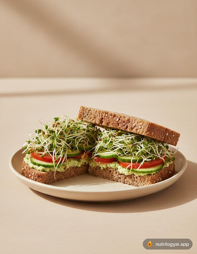 Alfalfa-Sprossen-Sandwich