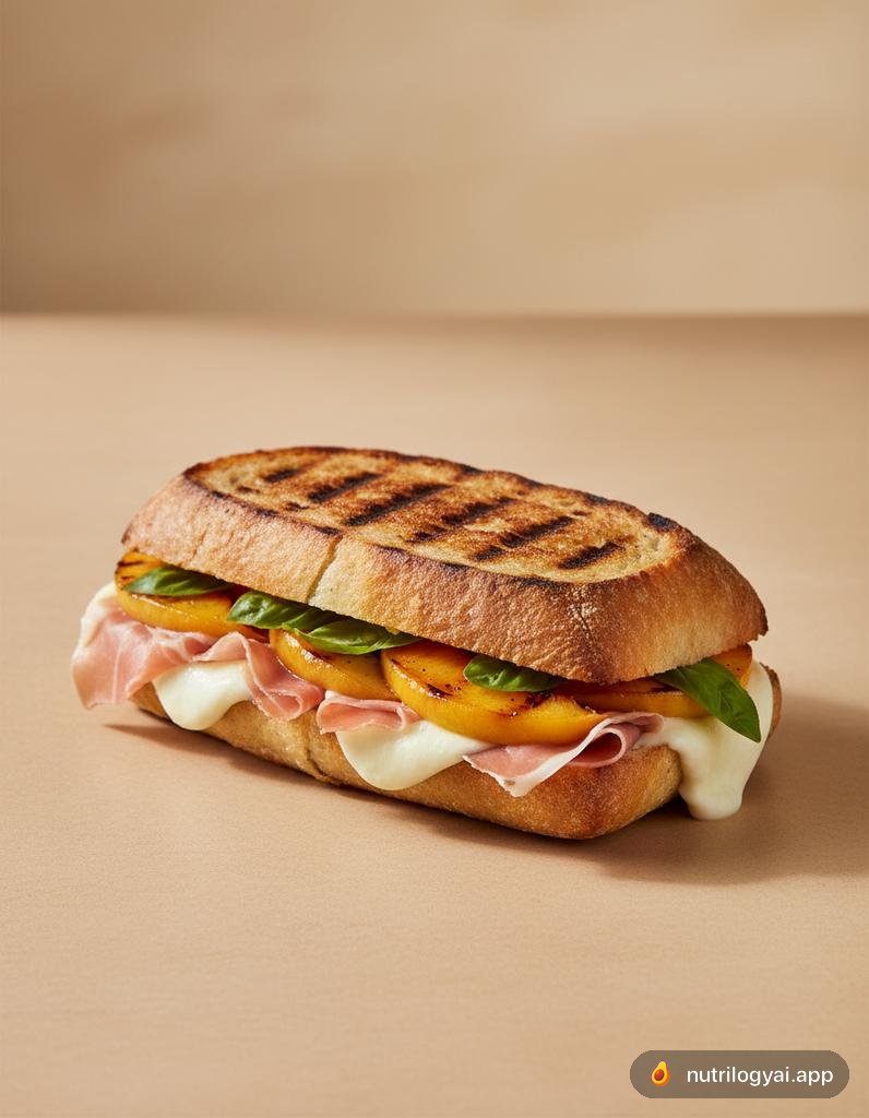 Gegrilltes Pfirsich-Prosciutto-Panini