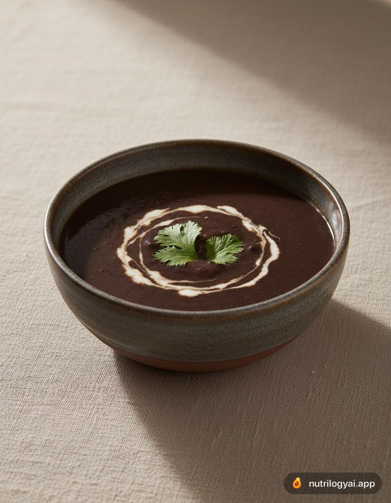 Mexikanische Schwarze Bohnensuppe (Sopa de Frijoles)