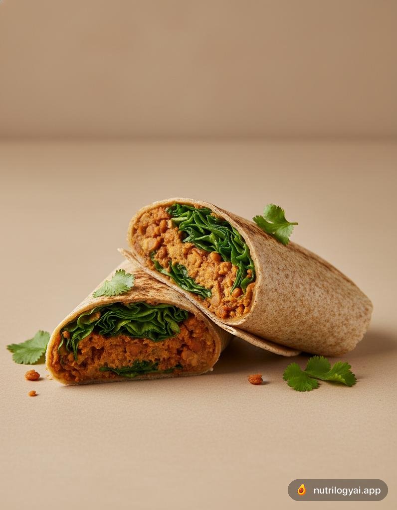 Wrap picante de lentejas
