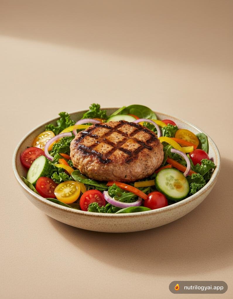 Truthahn-Burger-Salat