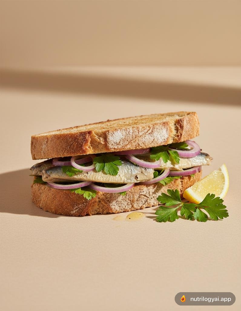 Sándwich de sardinas