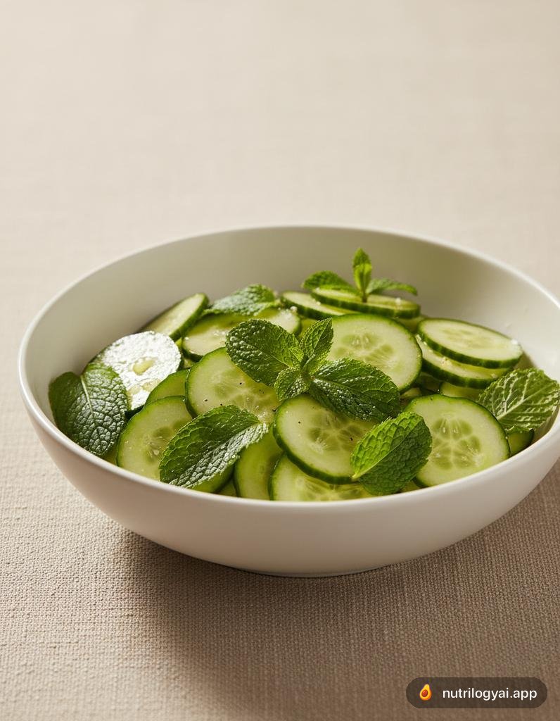 Салат з огірків з м'ятою