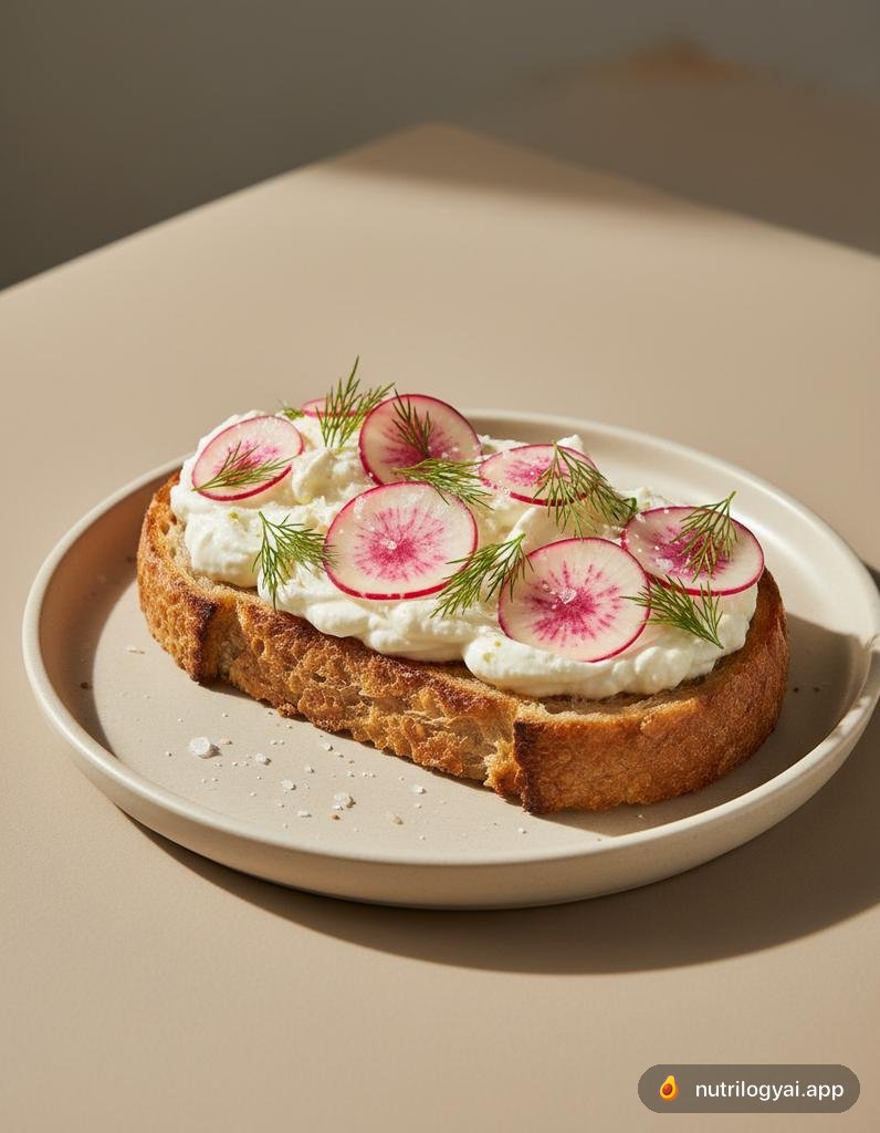 Toast al ravanello anguria