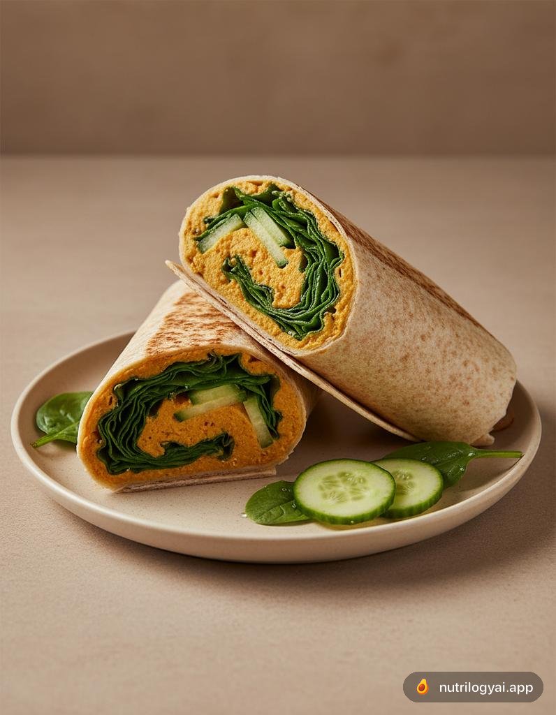 Piadina con Carote Arrosto e Hummus