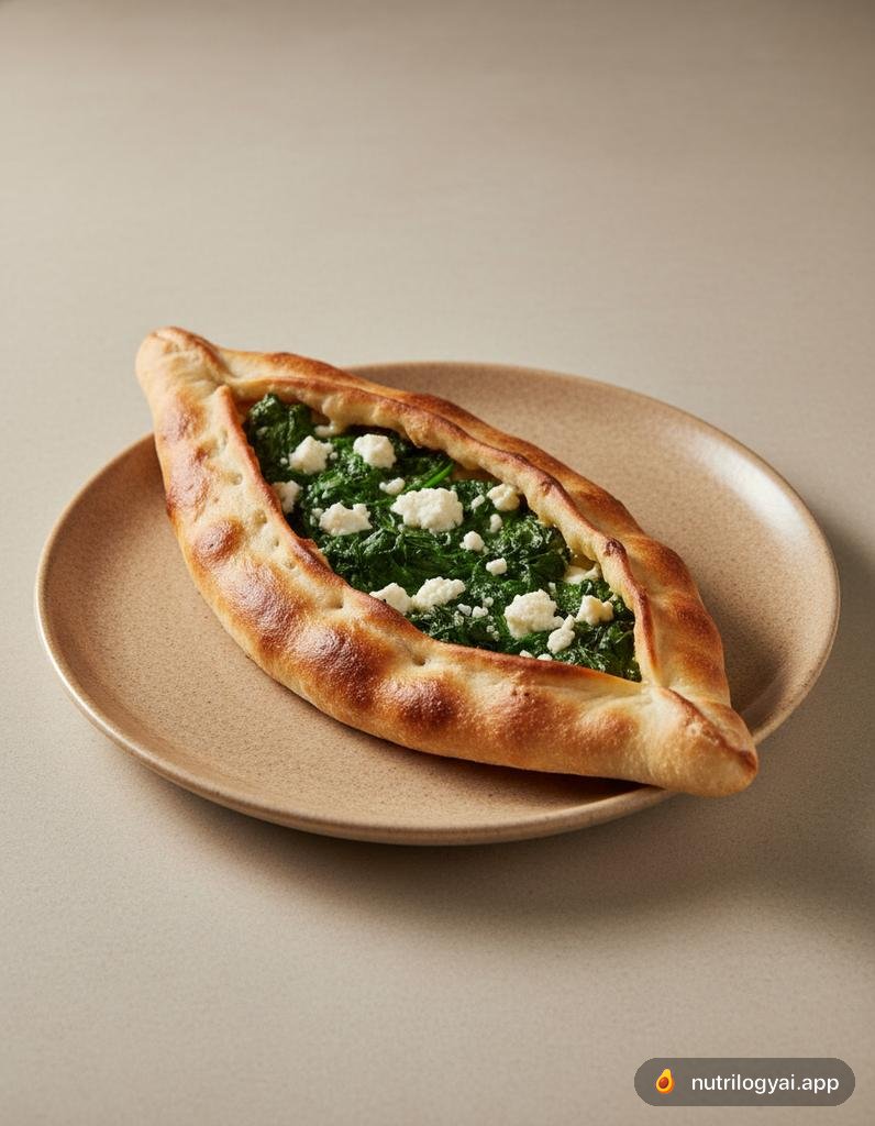Pide con spinaci