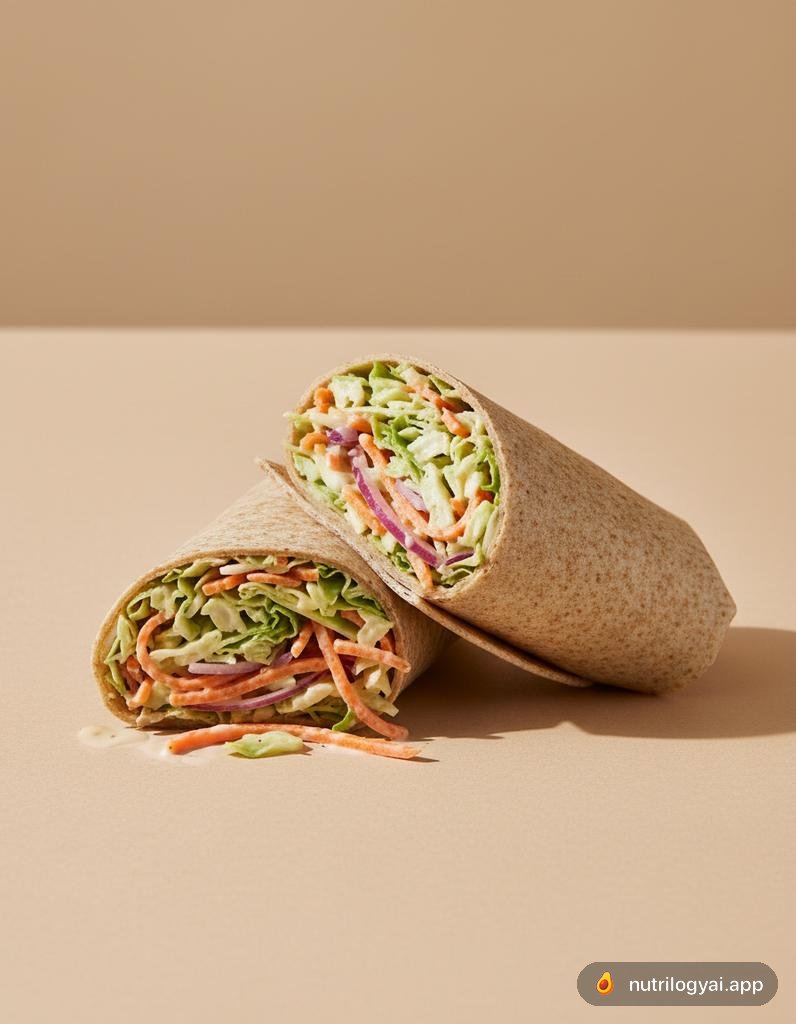 Kohl- und Karottensalat-Wrap