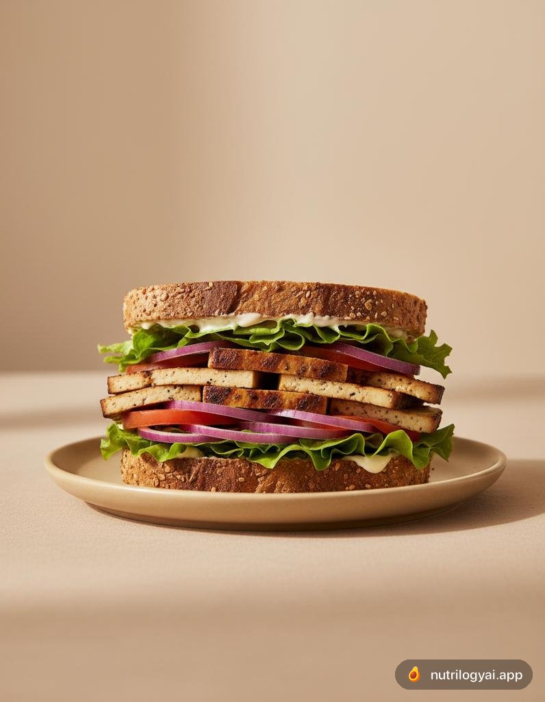 Geräucherte Tofu-Sandwich