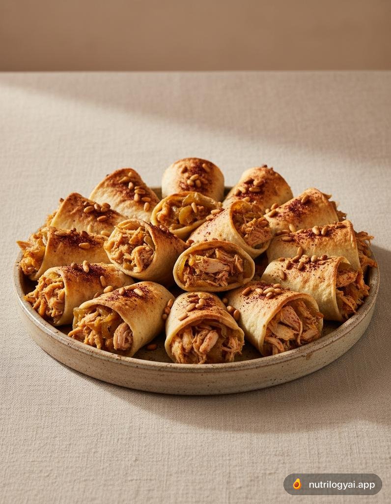 Hähnchen-Musakhan-Rollen