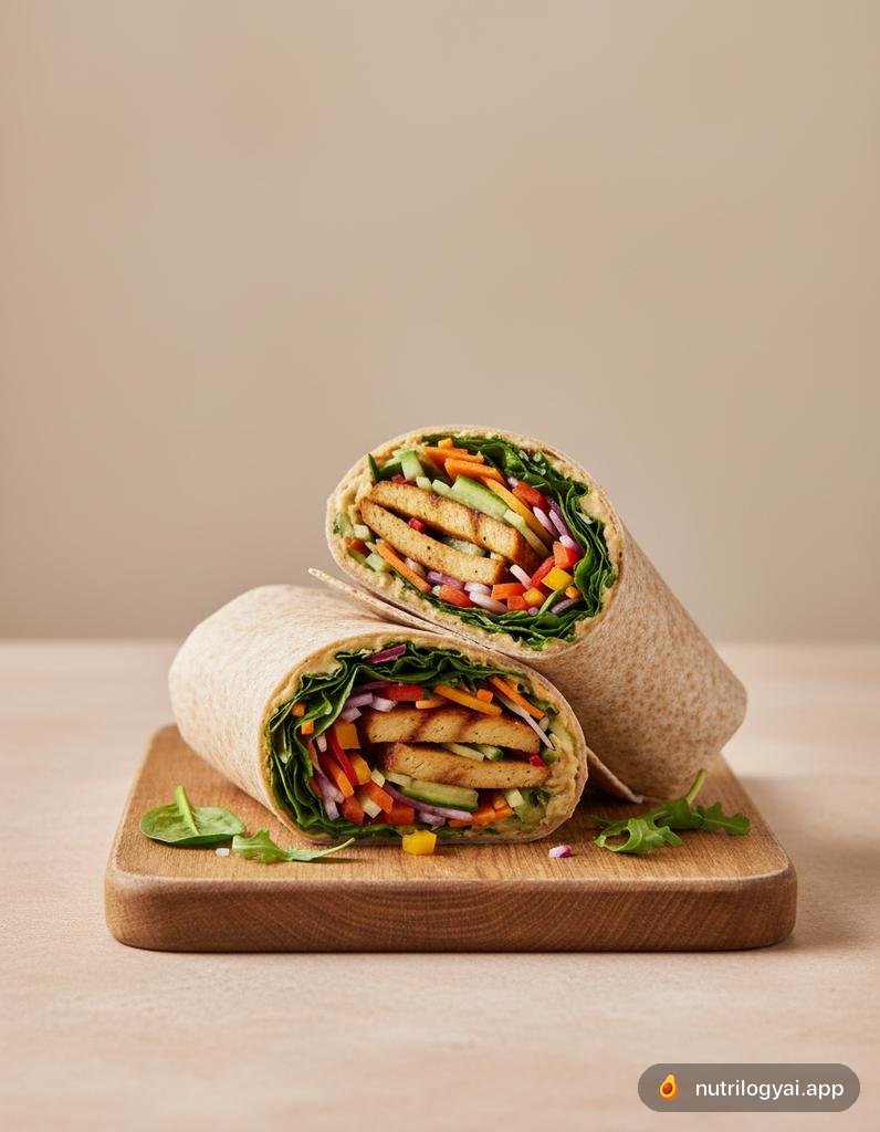 Seitan-Gemüse-Wrap