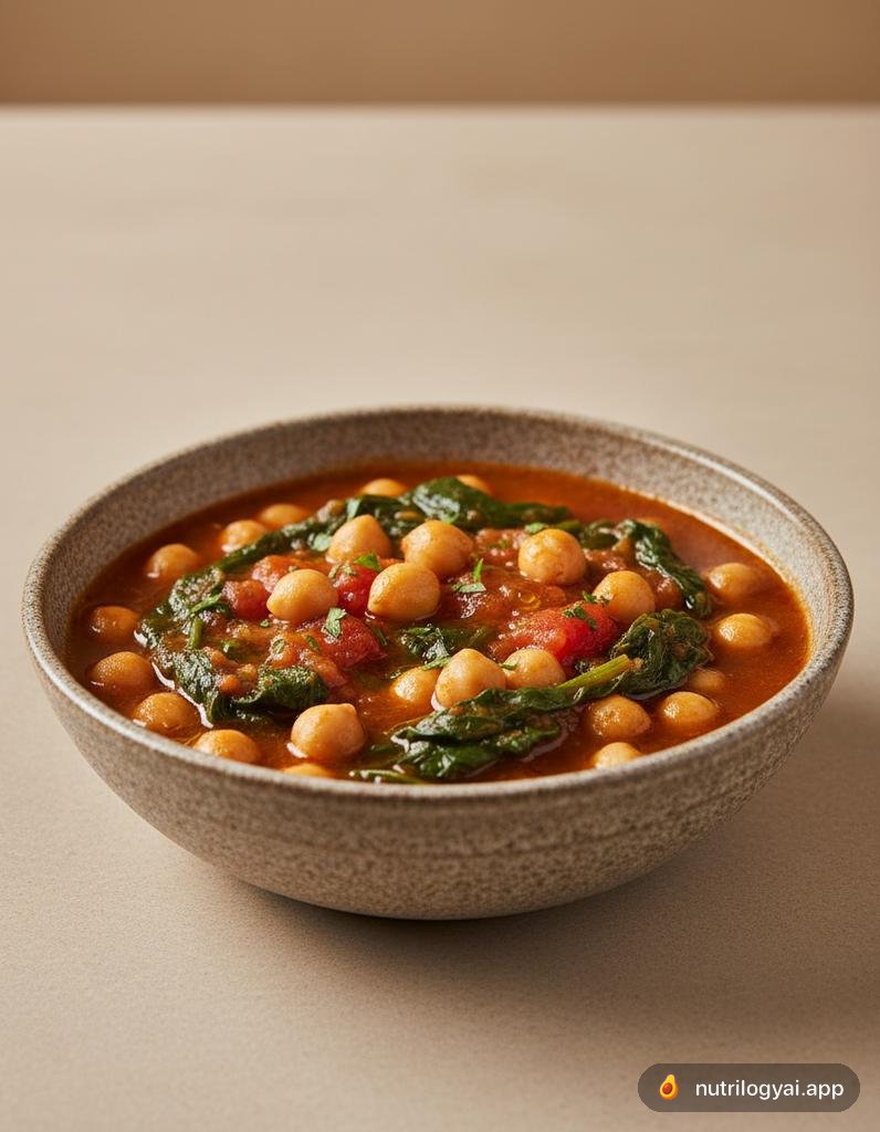 Stufato di spinaci e ceci