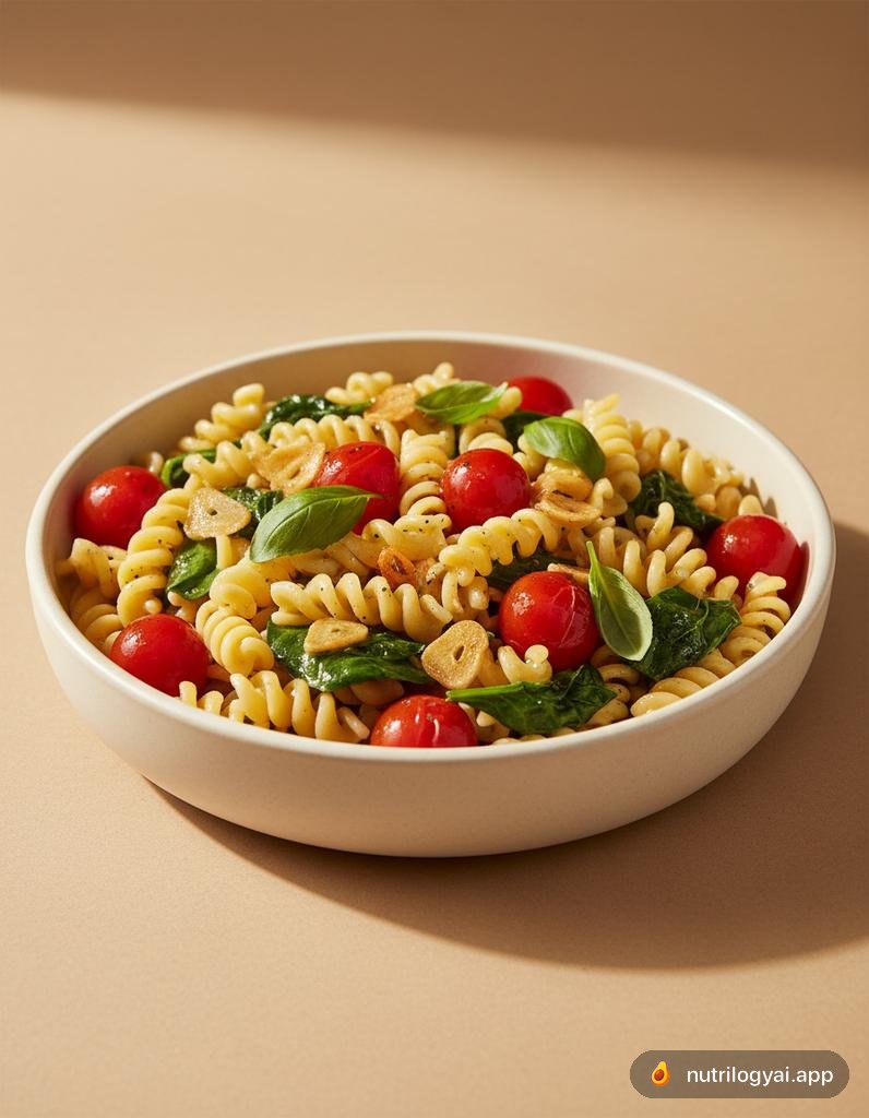 Pasta Buncis dengan Tomat Ceri dan Bayam