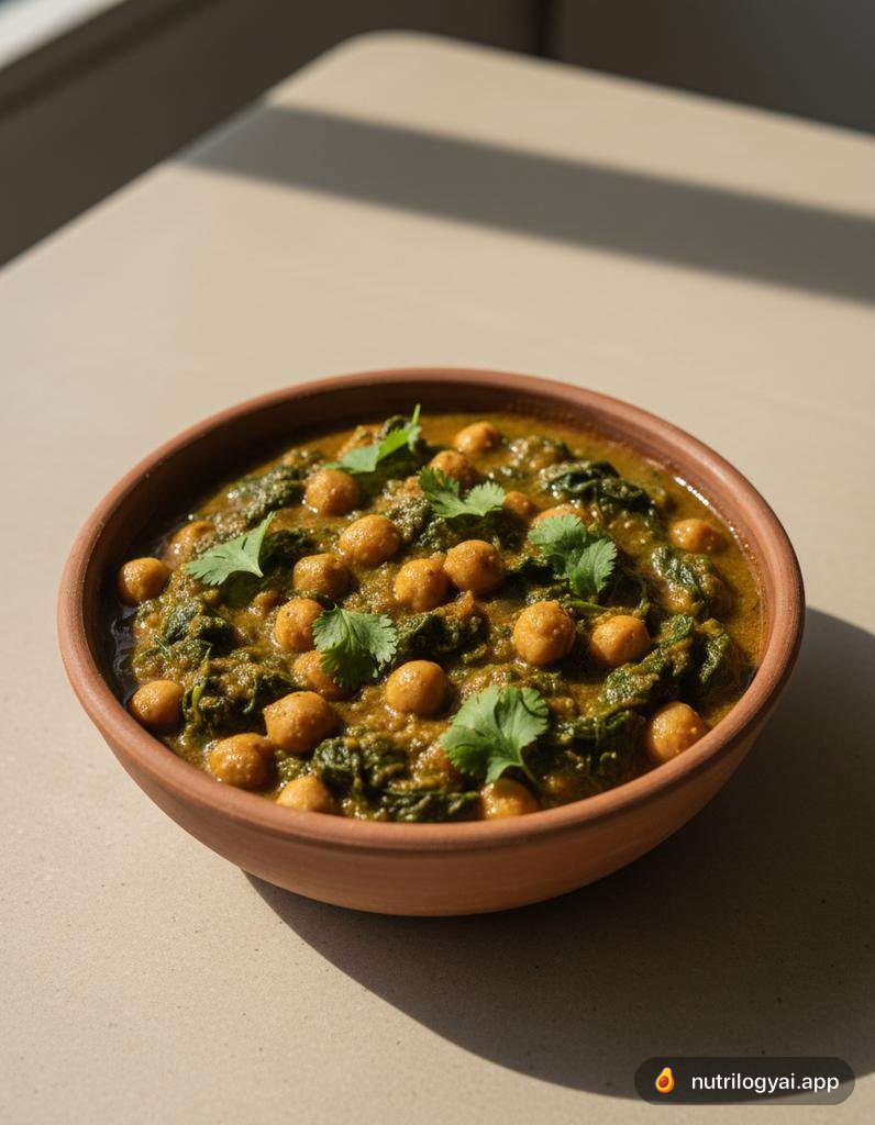 Chole Palak (Kari Buncis Bayam)