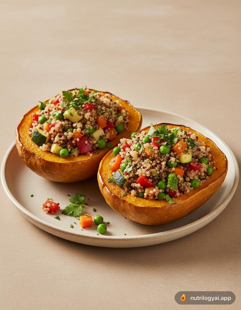 Gefüllter Kürbis mit Quinoa