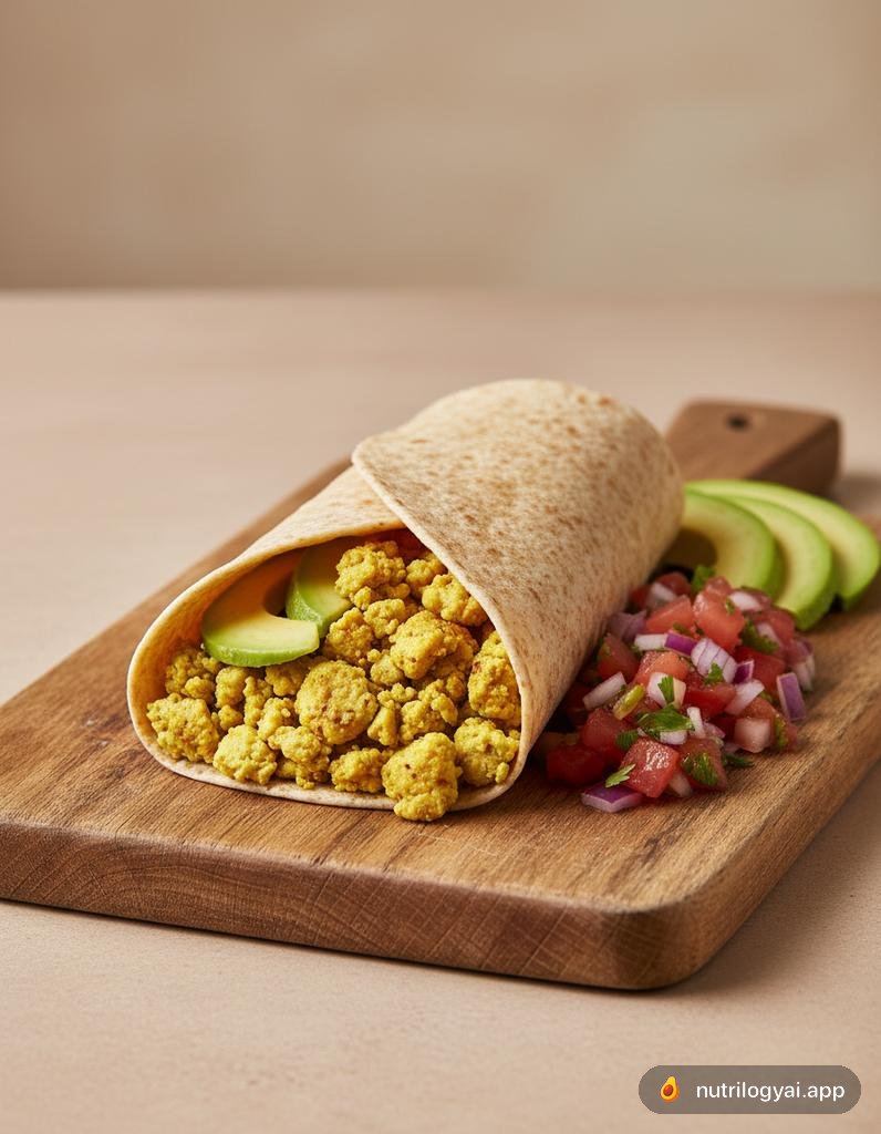 Wrap di tofu strapazzato
