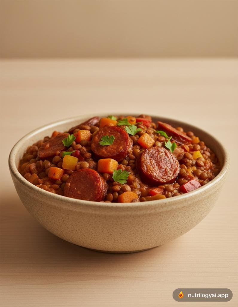 렌틸 콩 초리조 스튜