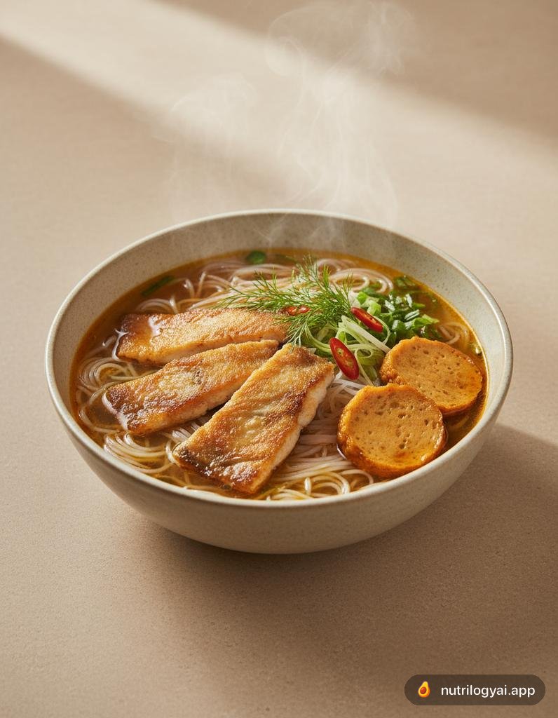Zuppa di vermicelli di riso con pesce (Bun Ca)