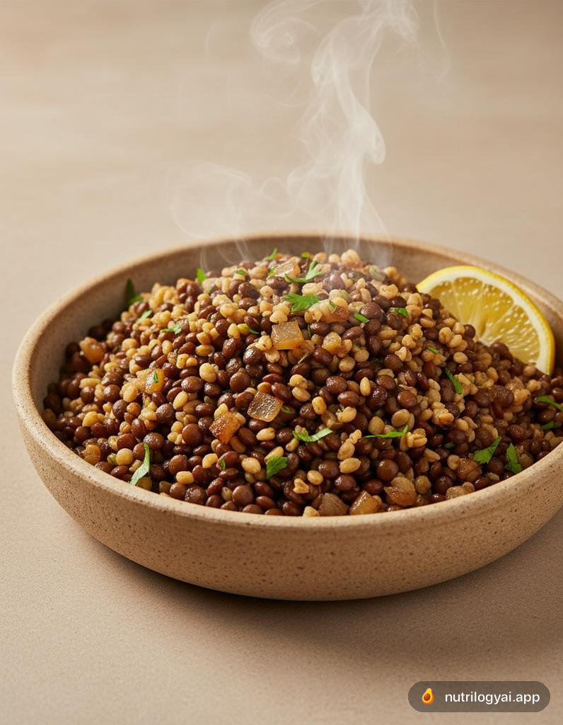 Bulgur- und Linsenpilaw